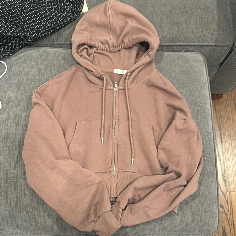 GARAGE cropped zip up